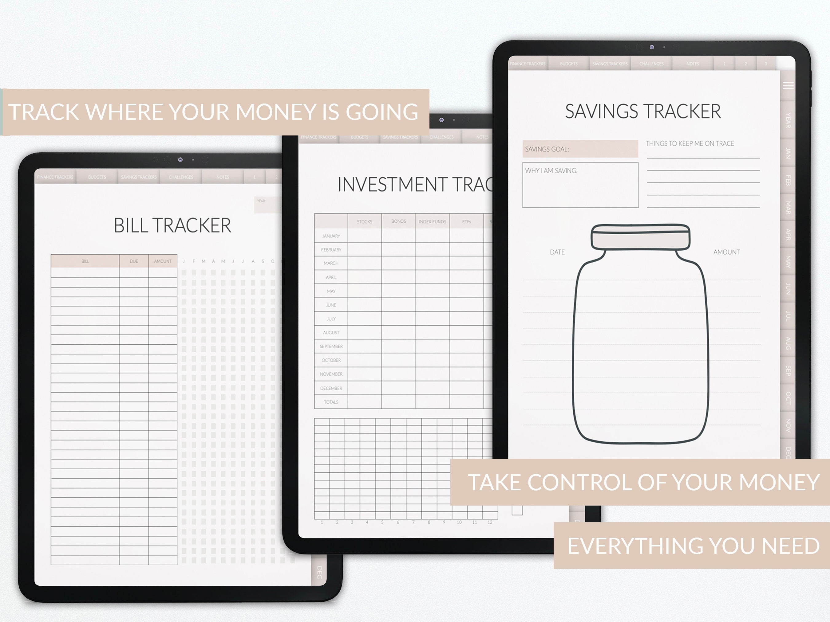 Budget Planner | Undated Finance Tracker | for GoodNotes