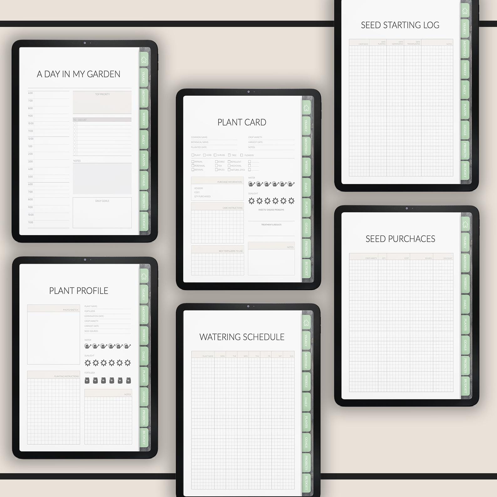 Gardening Planner: 140+ Page with 500+ Stickers (GoodNotes & Notability Compatible)