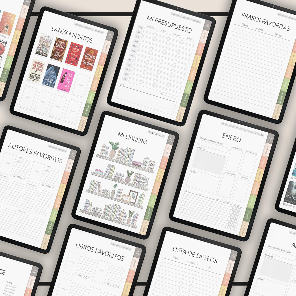 Diario de Lectura | +500 Stickers | Book Tracker