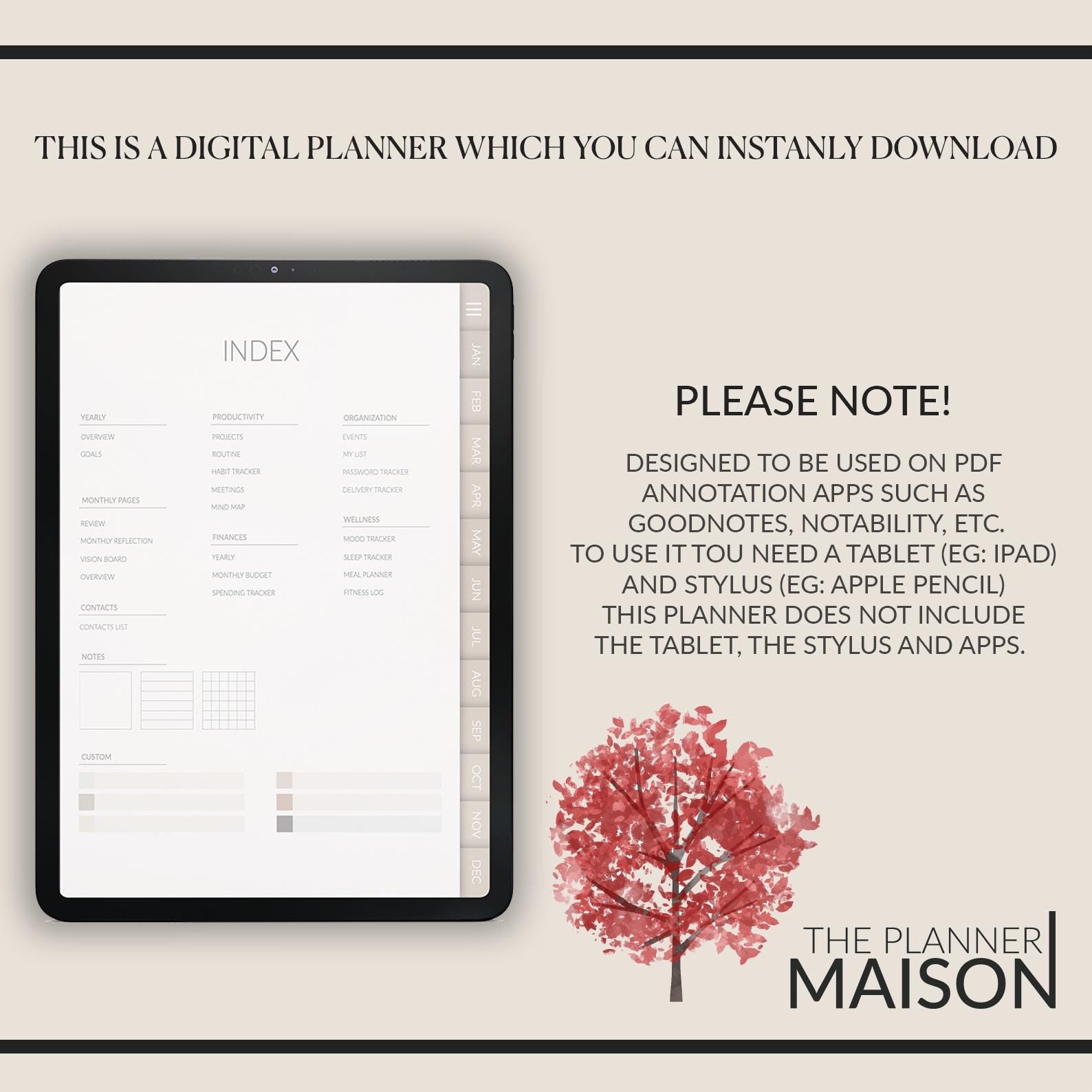 2026 Hobonichi Planner | Weekly, Daily, Monthly | iPad GoodNotes Notability