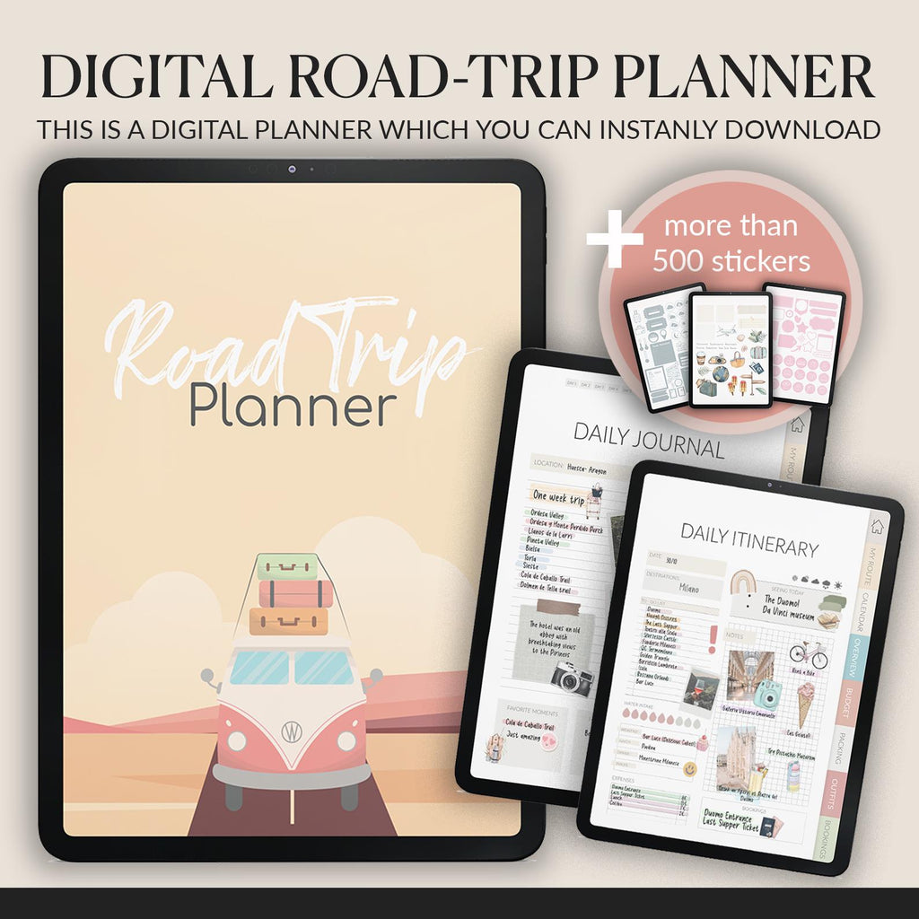 Road Trip Planner | Travel Journal | Trip Planner | Packing List