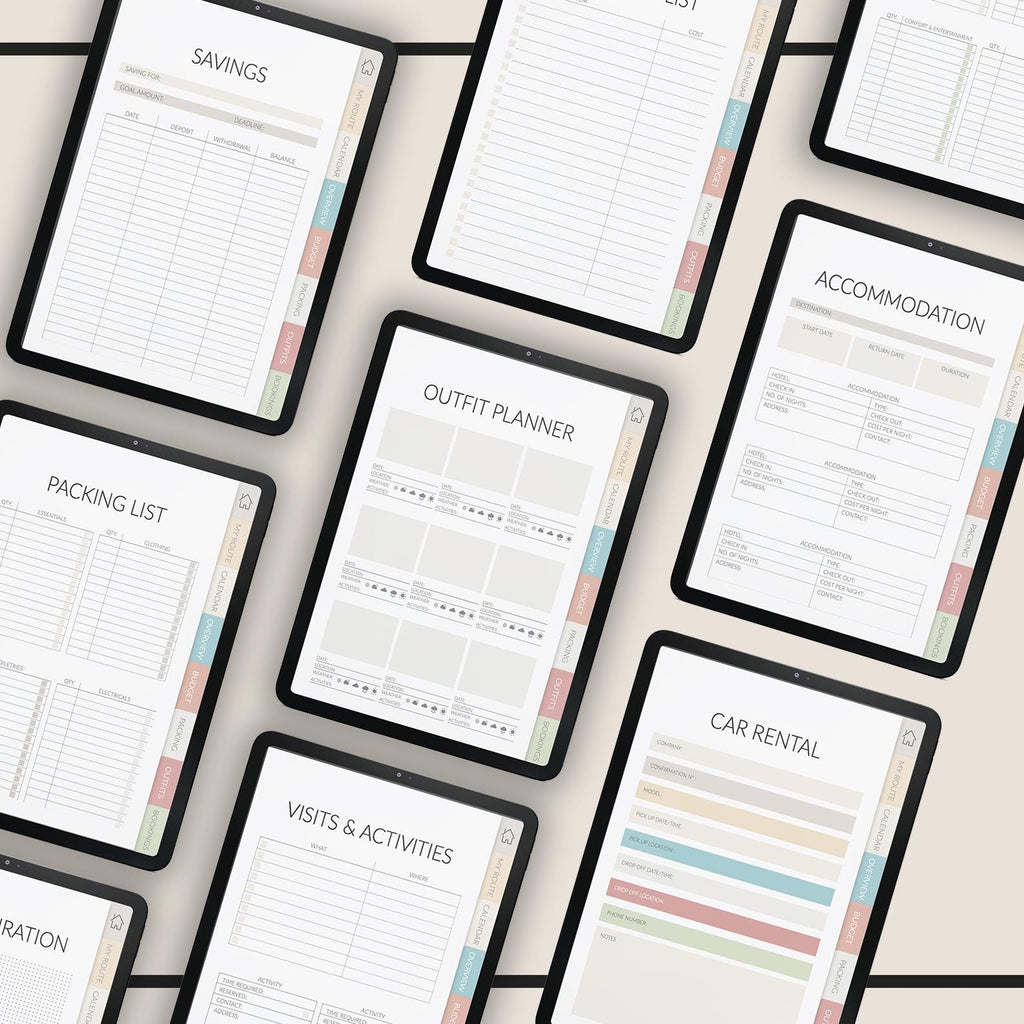 Road Trip Planner | Travel Journal | Trip Planner | Packing List