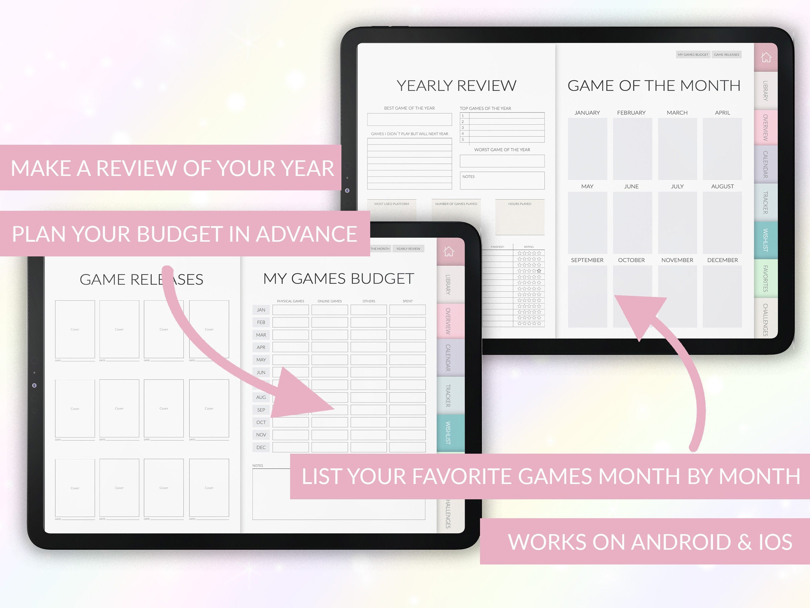Gaming Journal | Interactive Planner | For GoodNotes, Notability