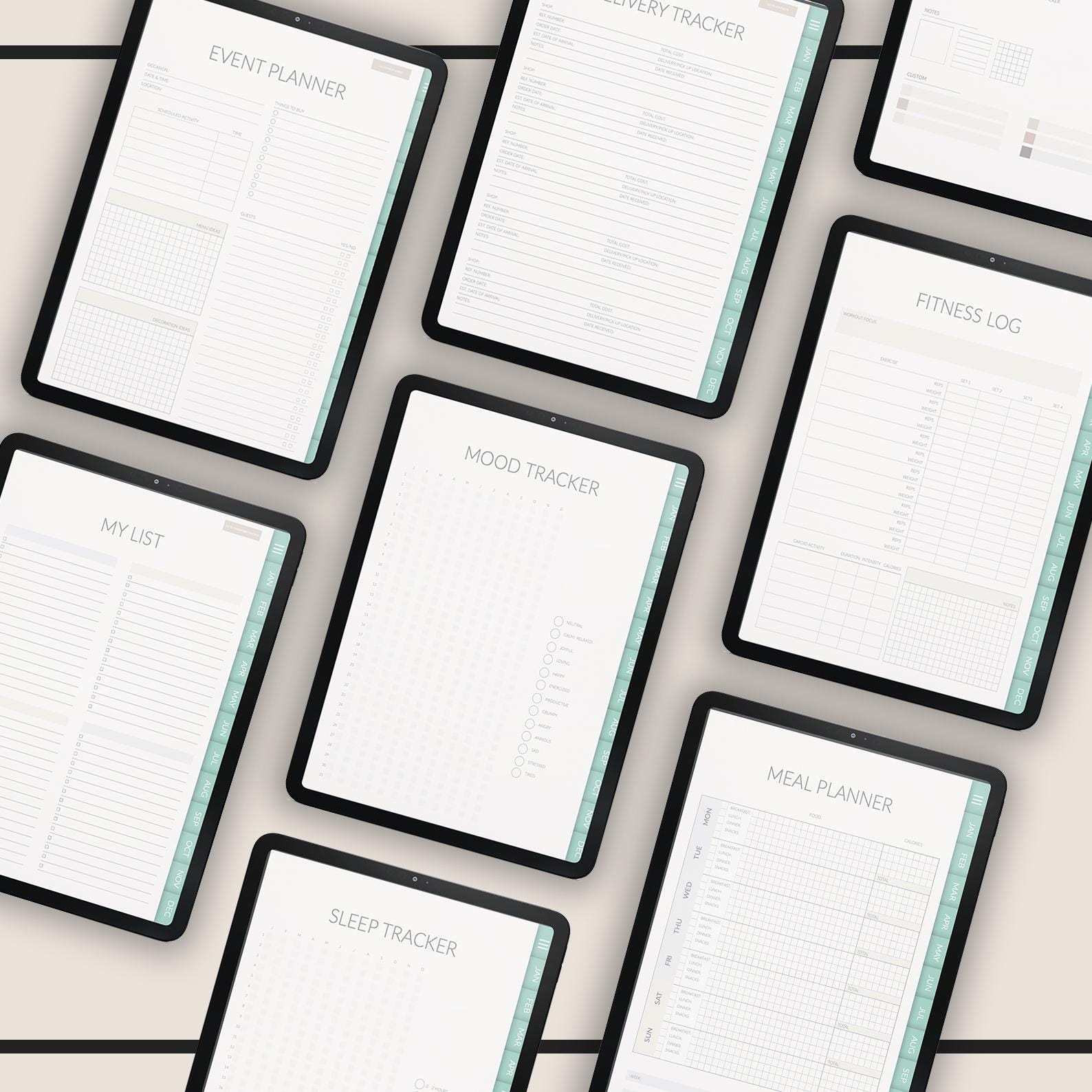 Undated Manga Style Daily Planner: iPad GoodNotes Compatible +500 Stickers
