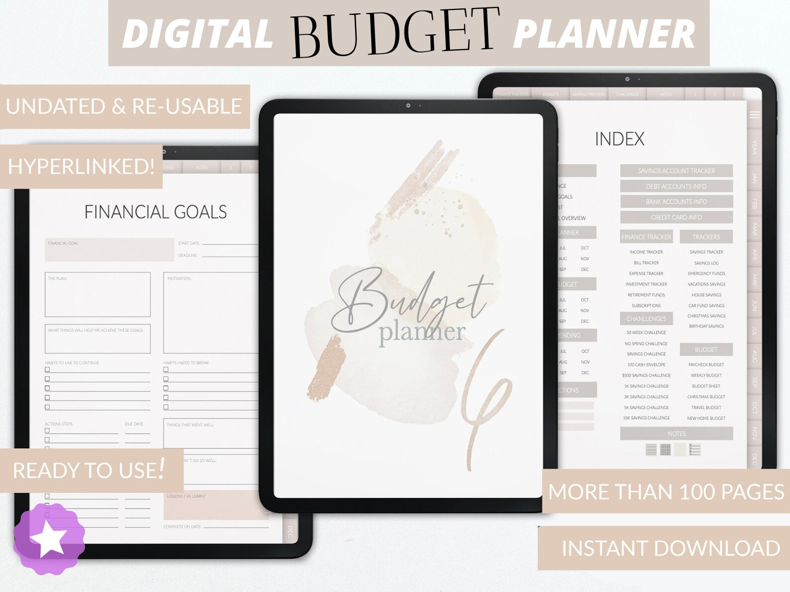 Budget Planner | Undated Finance Tracker | for GoodNotes