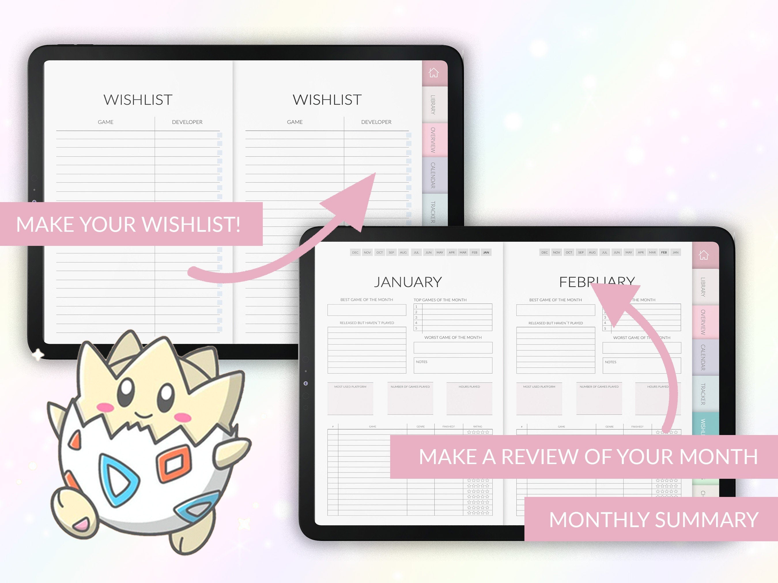 Gaming Journal | Interactive Planner | For GoodNotes, Notability