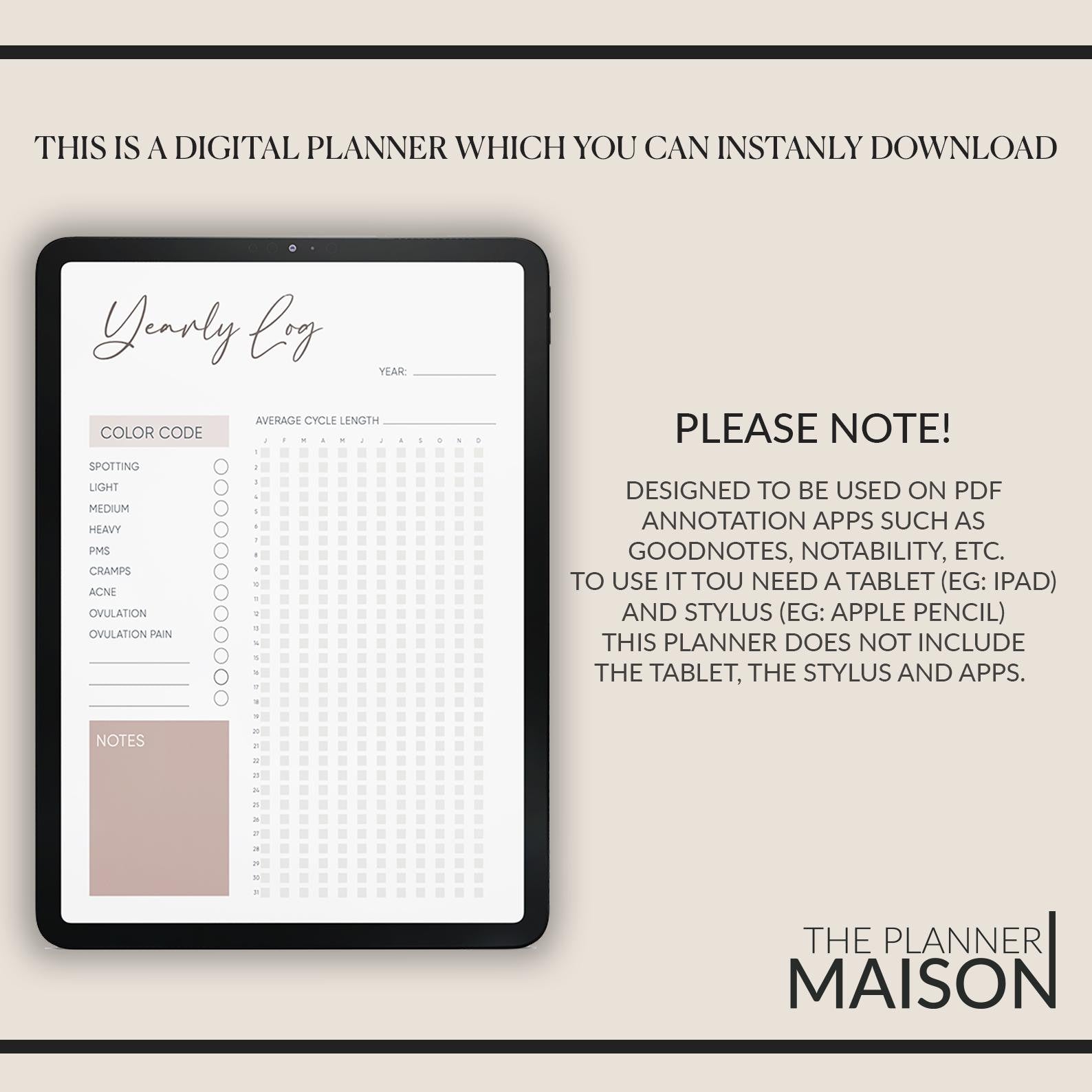 Period & Cycle Journal | Wellness Tracker | SelfCare Planner