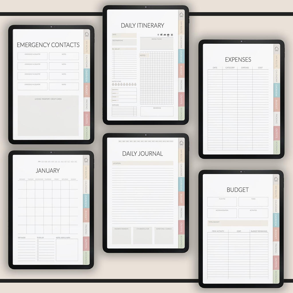 Road Trip Planner | Travel Journal | Trip Planner | Packing List