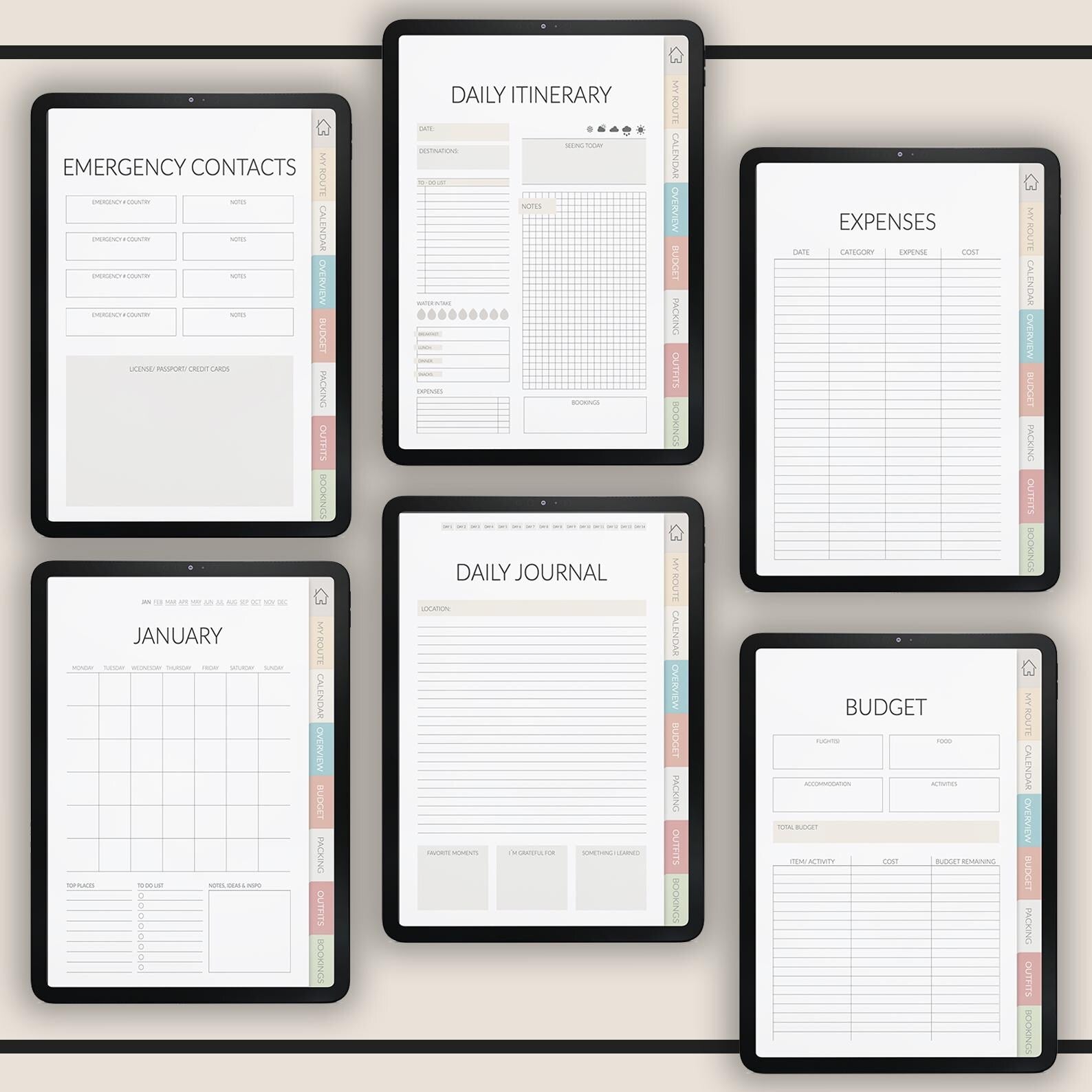 Road Trip Planner | Travel Journal | Trip Planner | Packing List