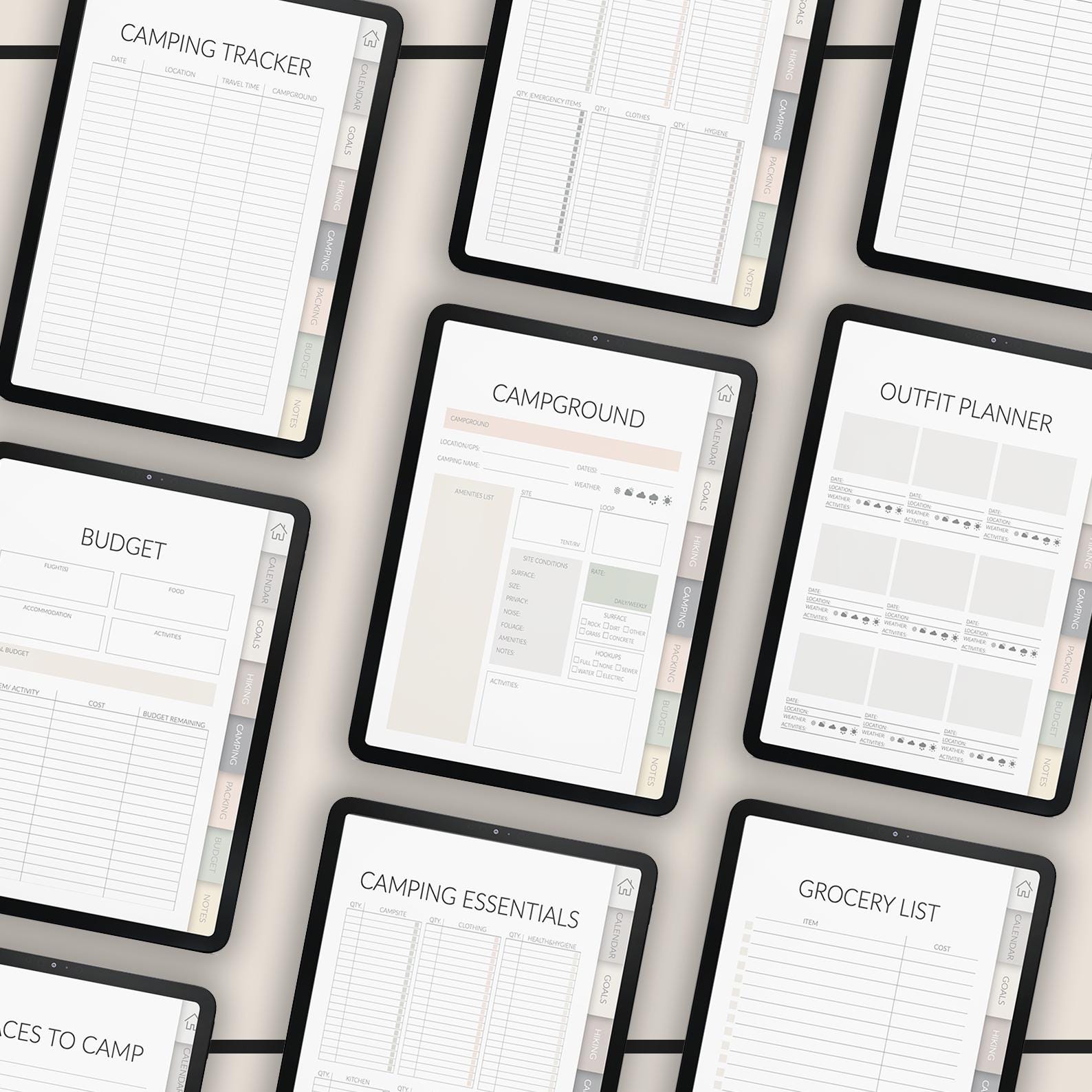 Hiking Planner | Route Tracker & Gear List |+ 500 Stickers