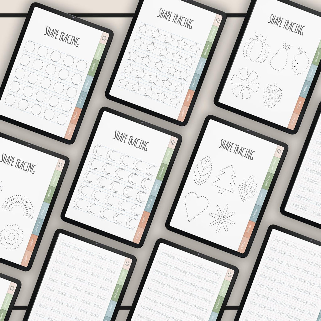 Handwriting Workbook | iPad & Tablet Practice Sheets