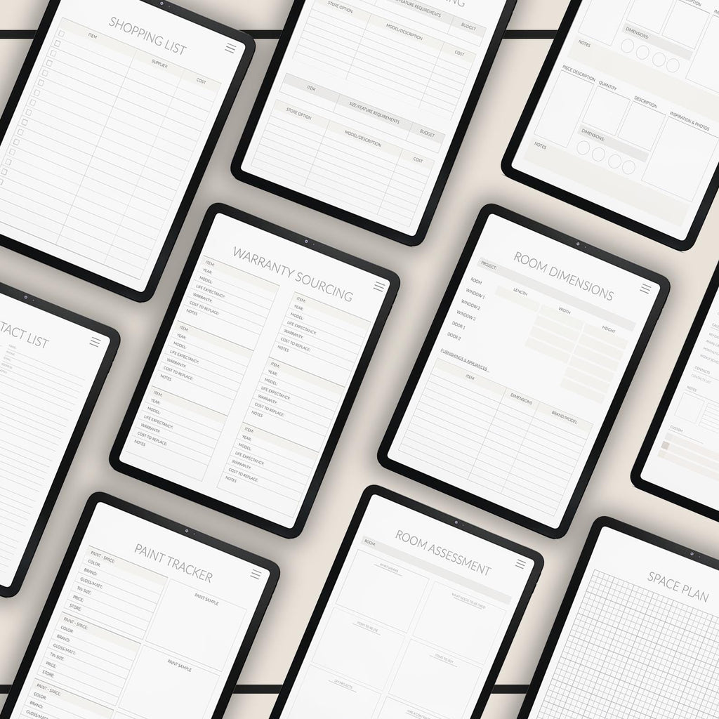 Home Renovation Planner: Project Management, Budget Tracker (GoodNotes Stickers Included)