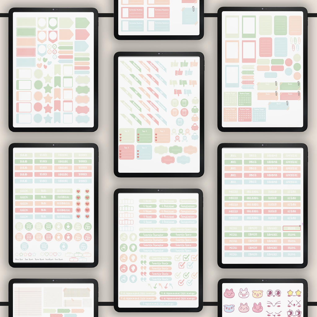 Manga & Anime Journal | Tracker | Wishlist | 500+ Stickers
