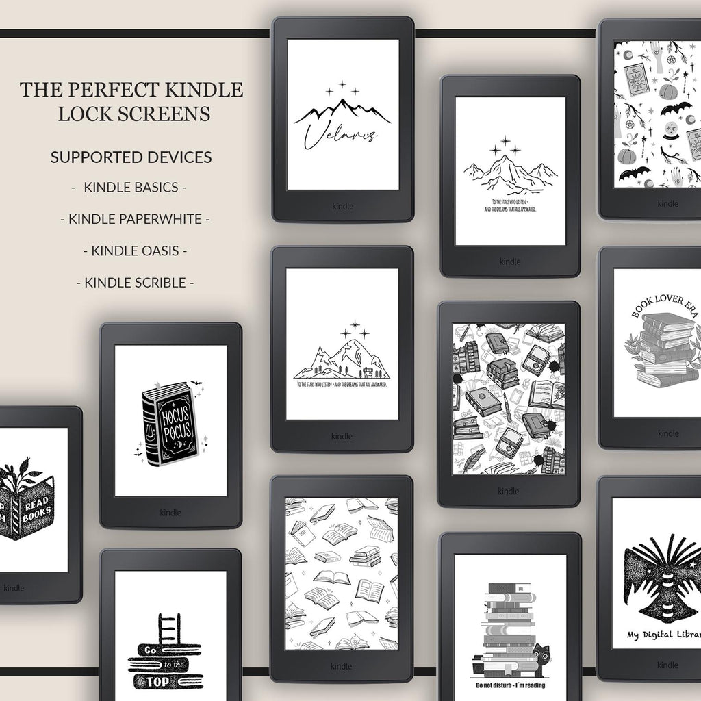 Reading Journal + Kindle Wallpaper Bundle | Book Lover's Planner | GoodNotes