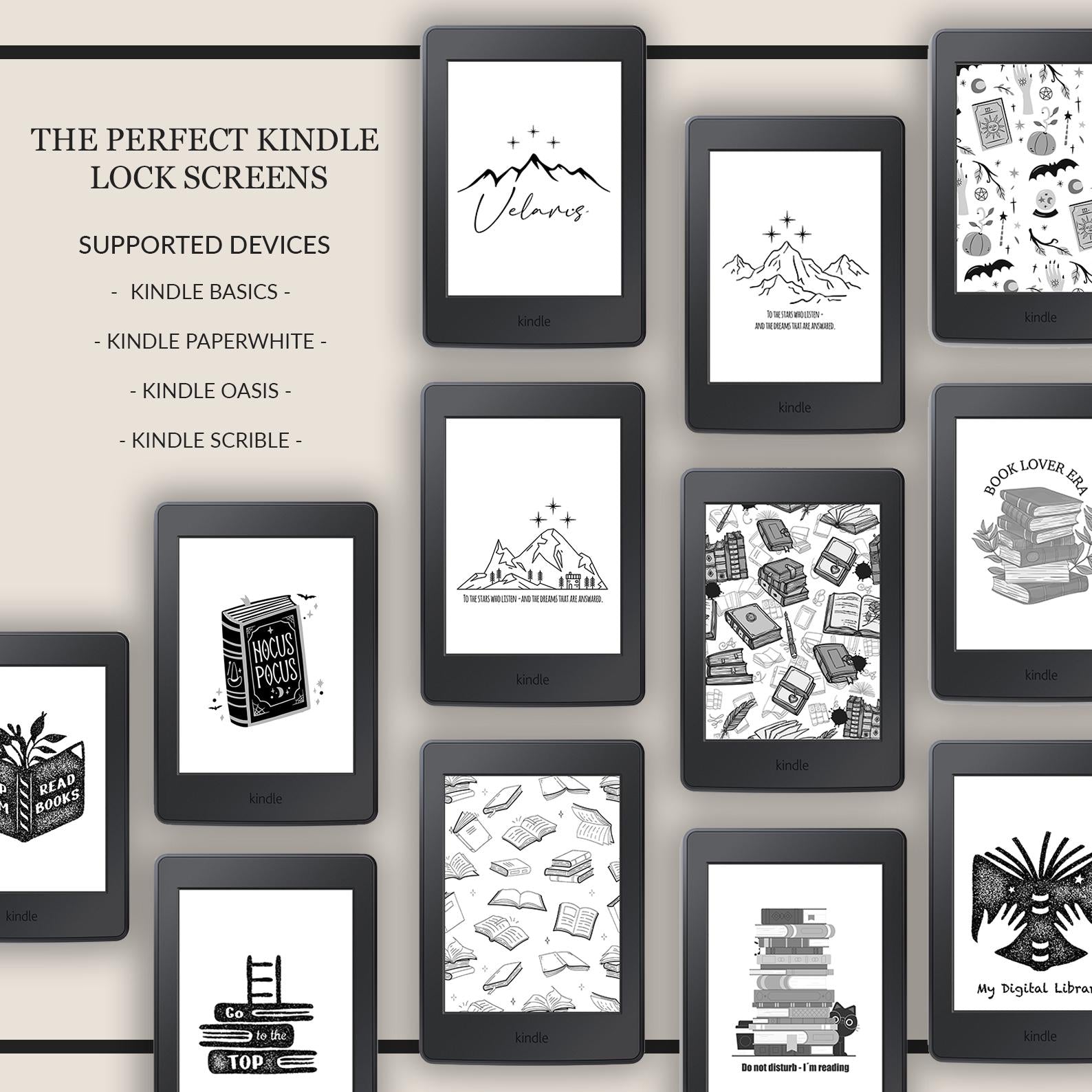 Reading Journal + Kindle Wallpaper Bundle | Book Lover's Planner | GoodNotes