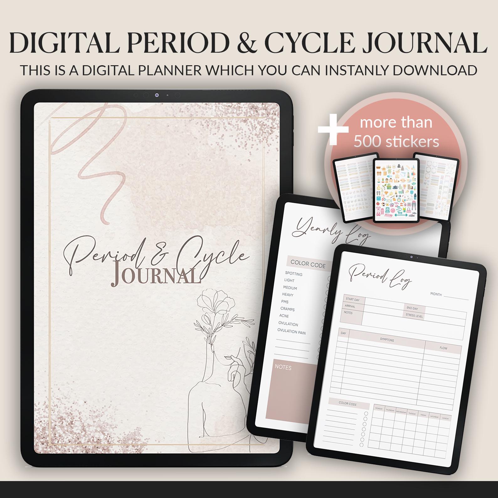 Period & Cycle Journal | Wellness Tracker | SelfCare Planner