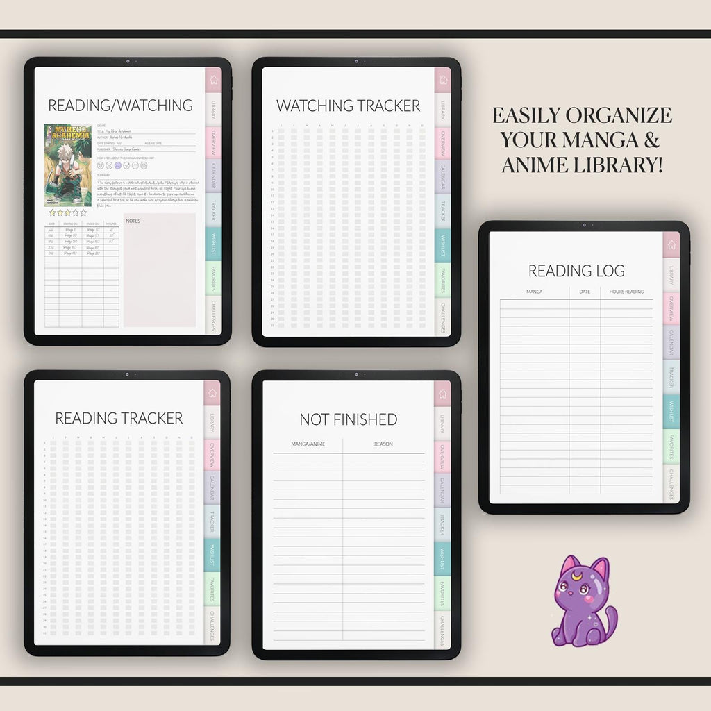 Manga & Anime Journal | Library Tracker | Wishlist | Kawaii Style