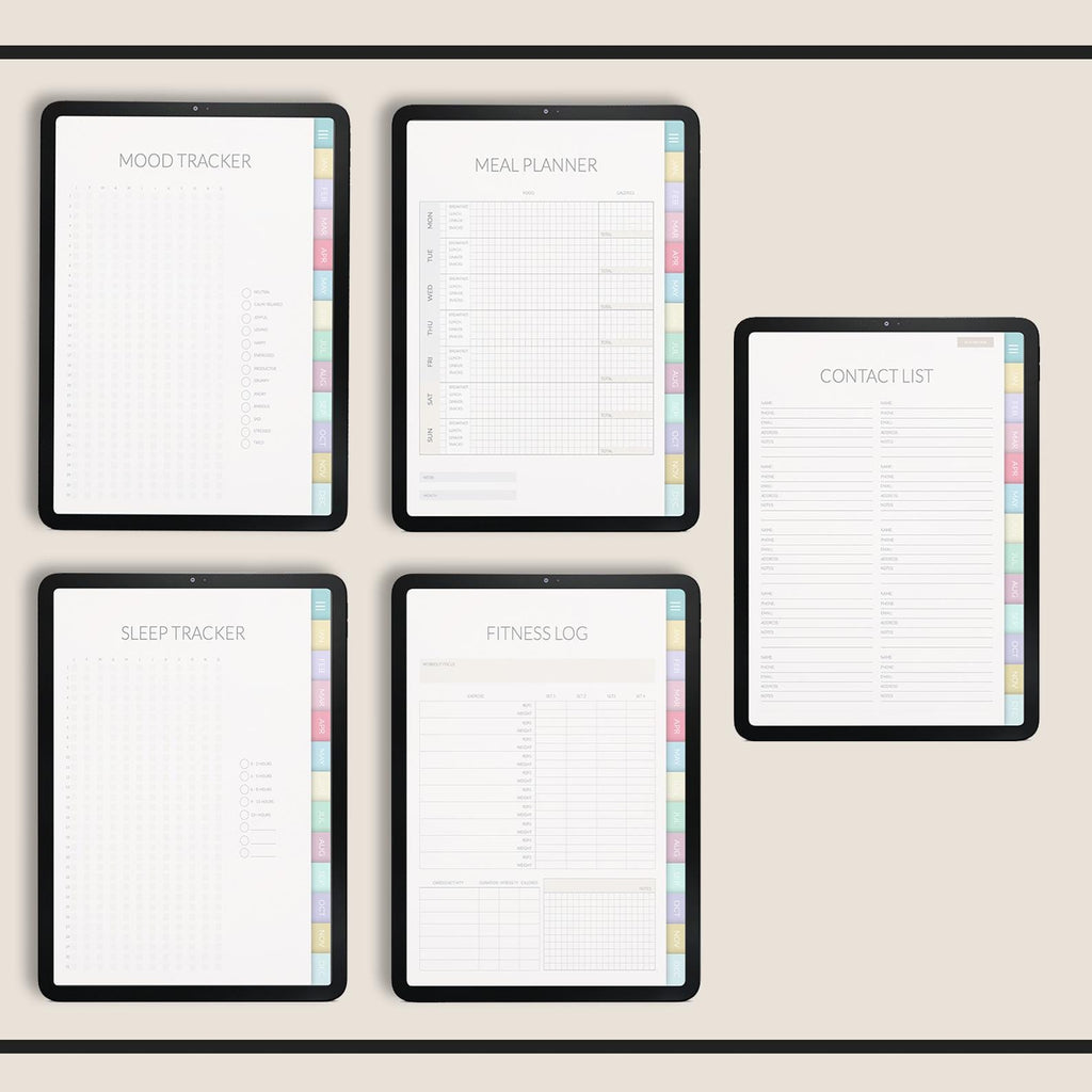 Undated Miffy Daily Planner: iPad GoodNotes Compatible + 500 Stickers