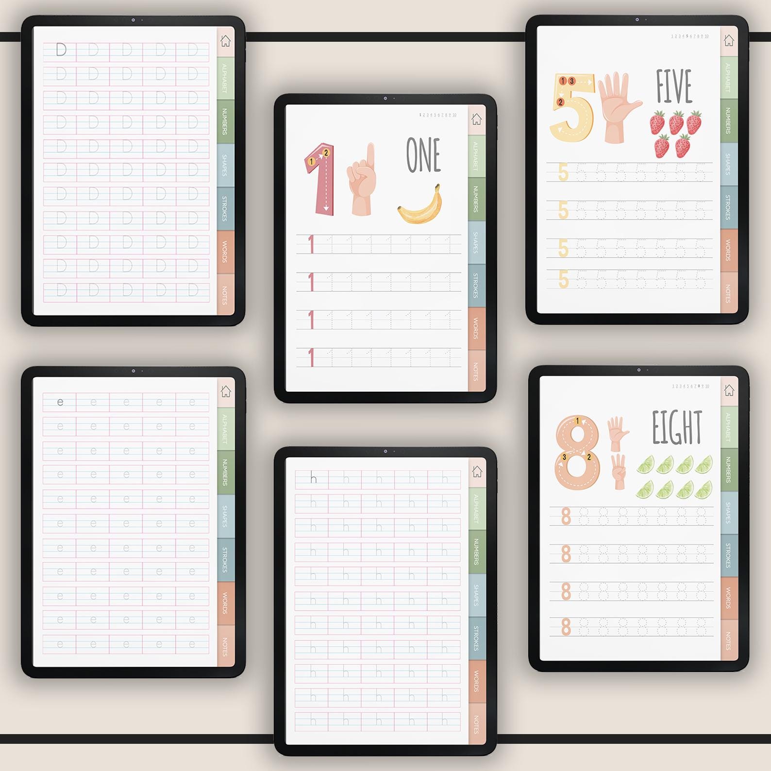 Handwriting Workbook | iPad & Tablet Practice Sheets