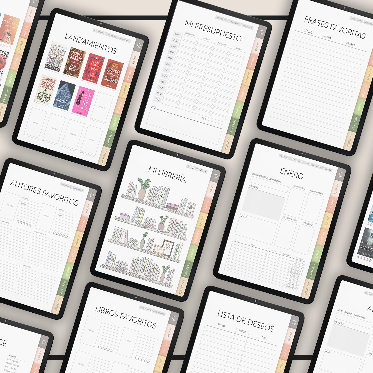 Diario de Lectura | +500 Stickers | Book Tracker