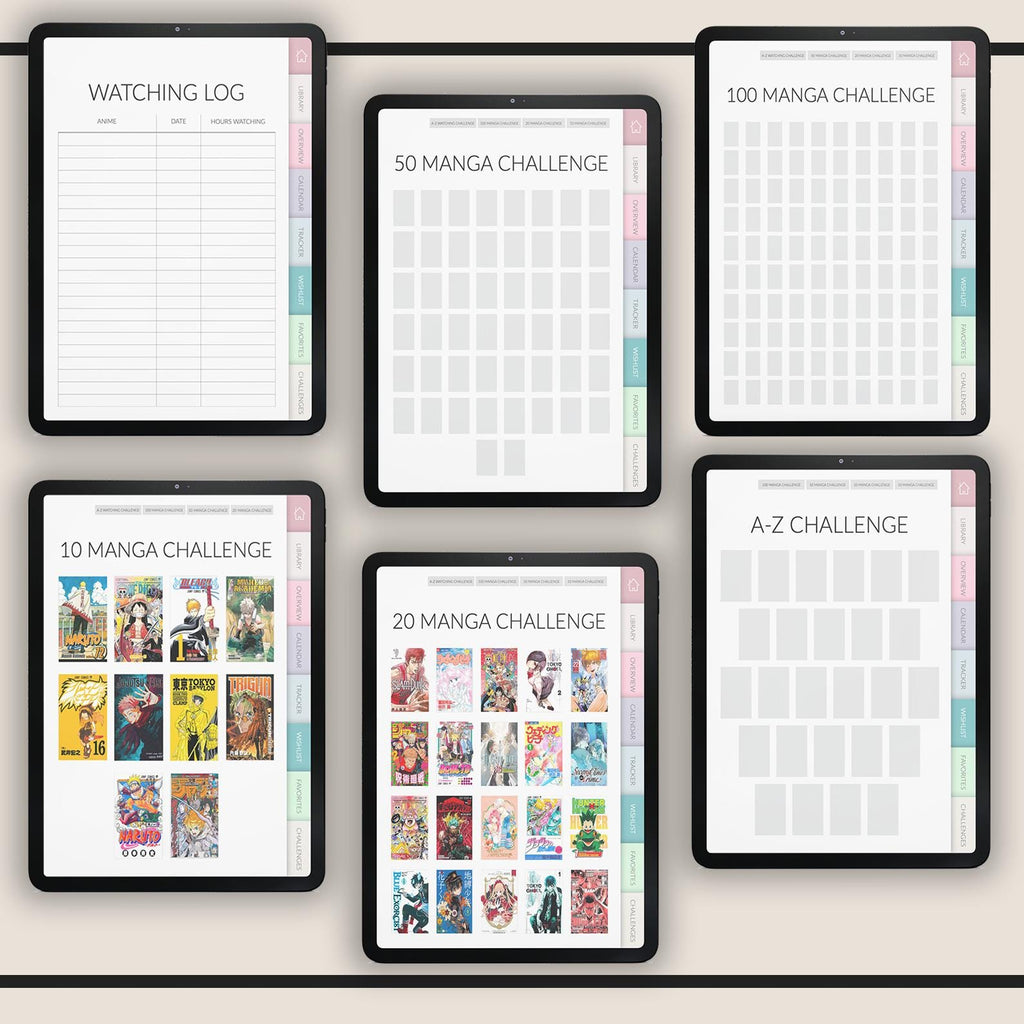 Manga & Anime Journal | Tracker | Wishlist | 500+ Stickers
