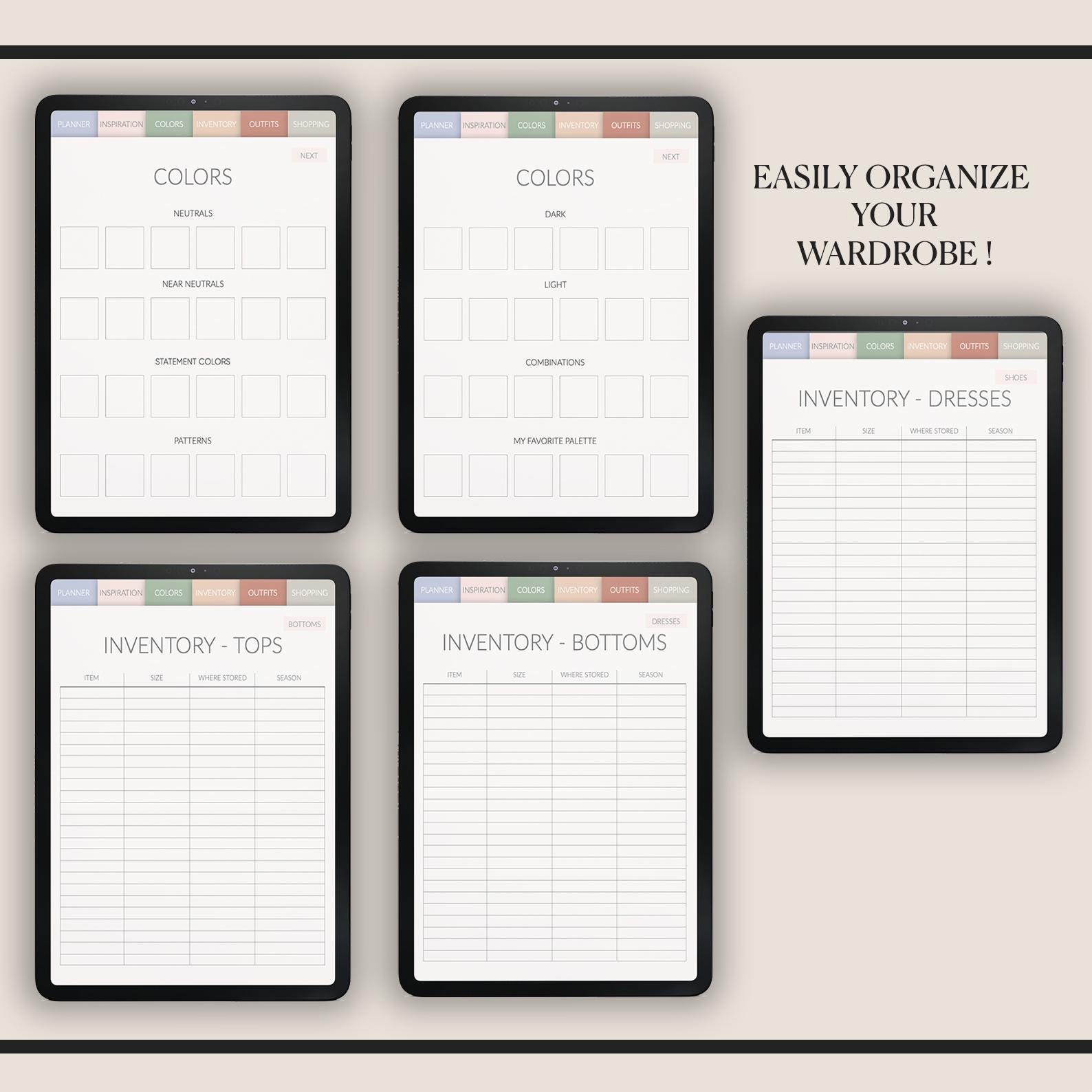 Wardrobe Planner | Outfit Organizer | with 500+ Stickers