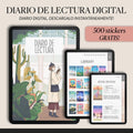 Diario de Lectura | +500 Stickers | Book Tracker
