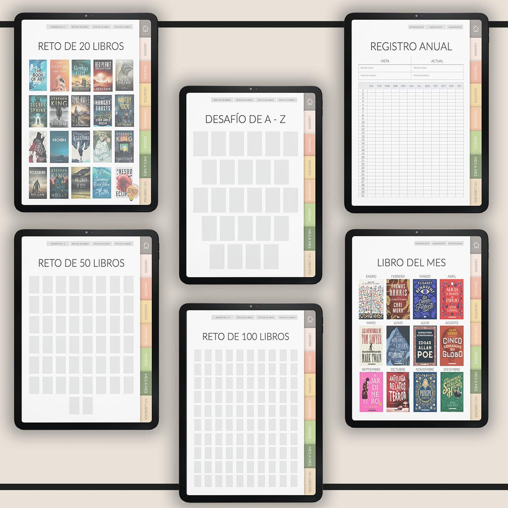 Diario de Lectura | +500 Stickers | Book Tracker