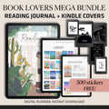 Reading Journal + Kindle Wallpaper Bundle | Book Lover's Planner | GoodNotes