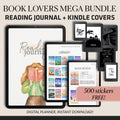 Reading Journal + Kindle Wallpaper Bundle | Book Lover's Planner | GoodNotes