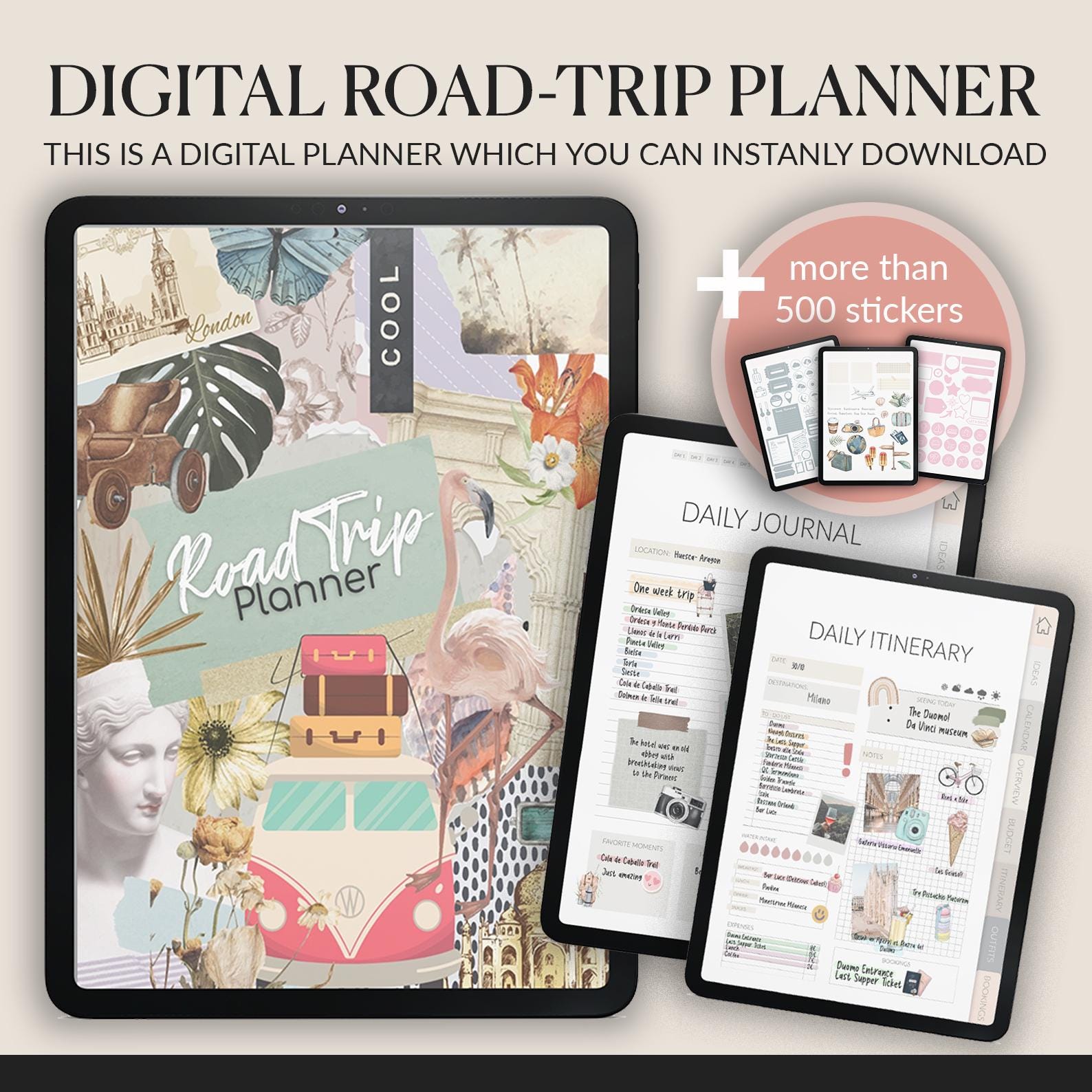 Road Trip Planner | Travel Journal | Trip Planner | Packing List