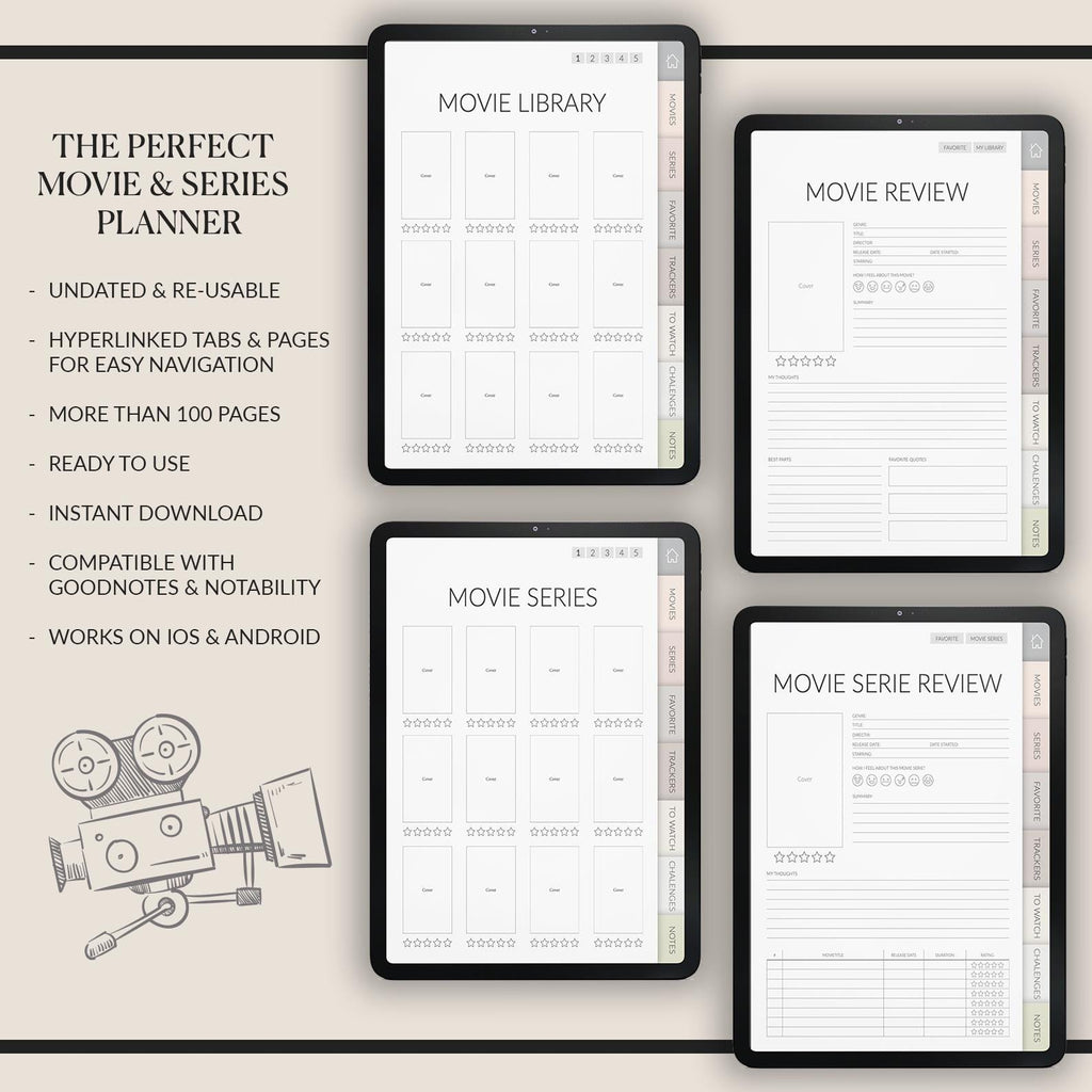 Movies & Series Journal | Watchlist and Tracker | Episode Tracker | Reviews Organizer