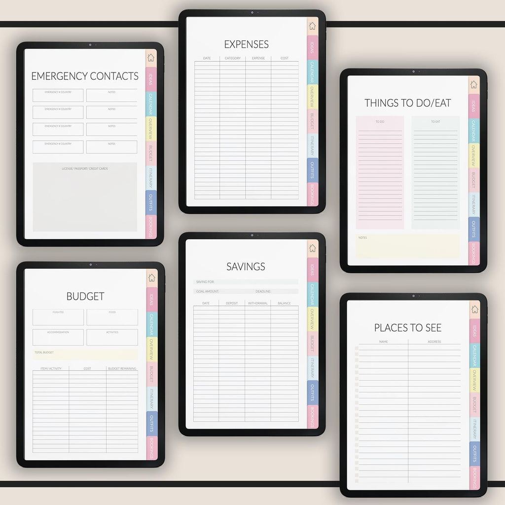 Travel Planner | Kawaii Stickers | Trip Itinerary