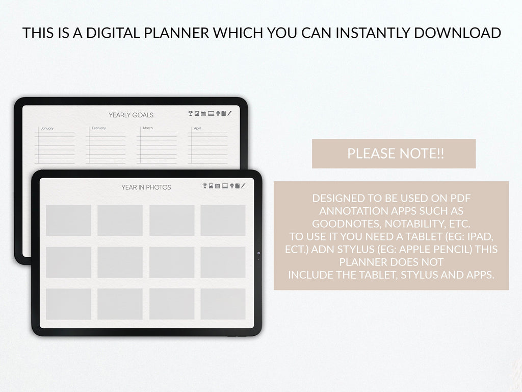 Monthly Planner | Undated Horizontal Journal