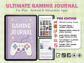 Gaming Journal PRO for Gamers | GoodNotes Planner + 500 Stickers | Game Tracker | Wishlist | Backlog