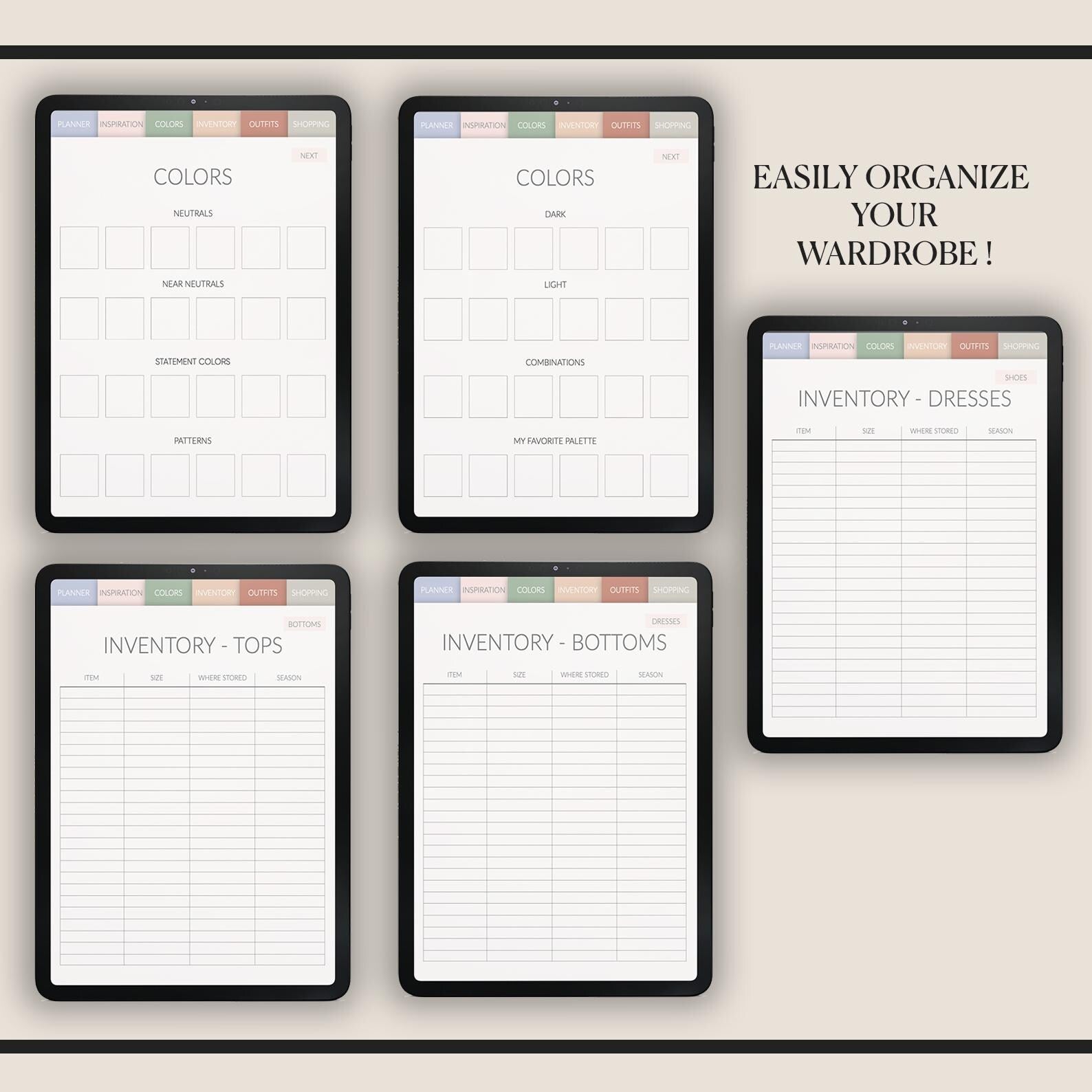 Wardrobe Planner | Outfit Organizer | with 500+ Stickers