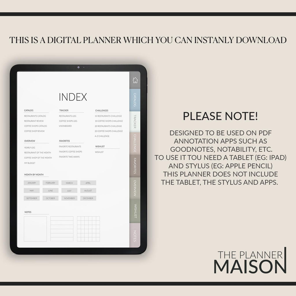 Coffee & Restaurant Journal: Foodie Review Tracker + 500 Stickers