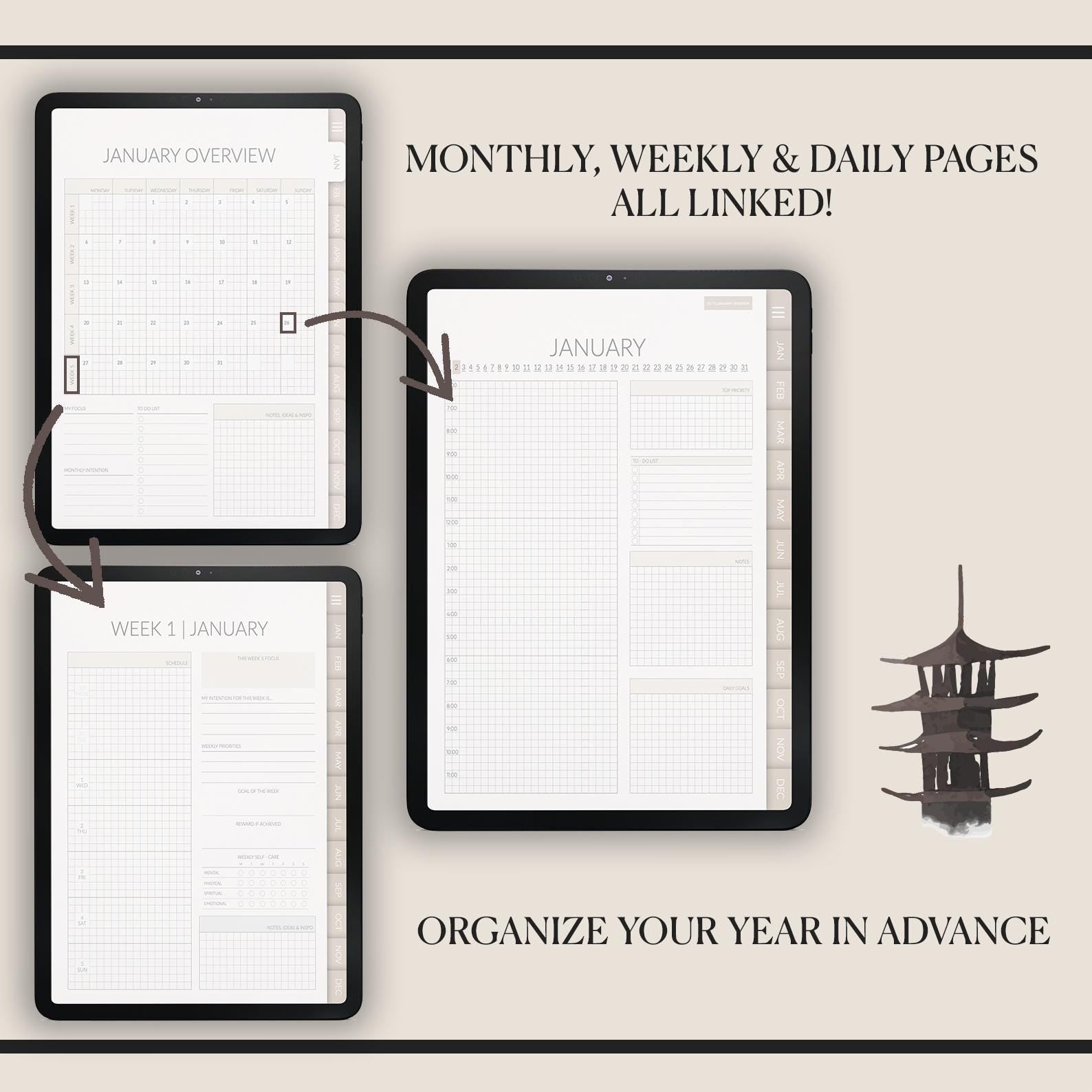 2026 Hobonichi Planner | Weekly, Daily, Monthly | iPad GoodNotes Notability