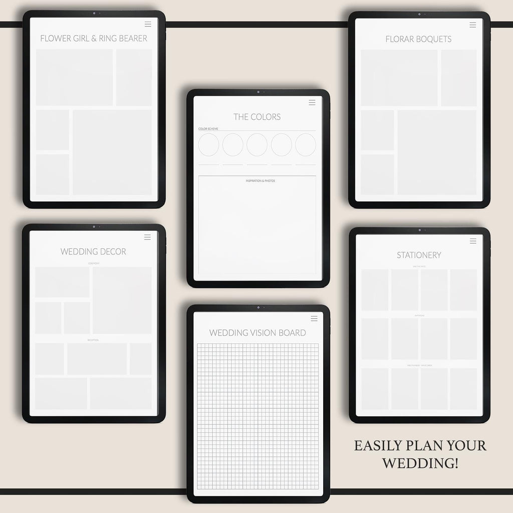 Wedding Planner: 500+ Stickers, Bridal Checklist (GoodNotes)