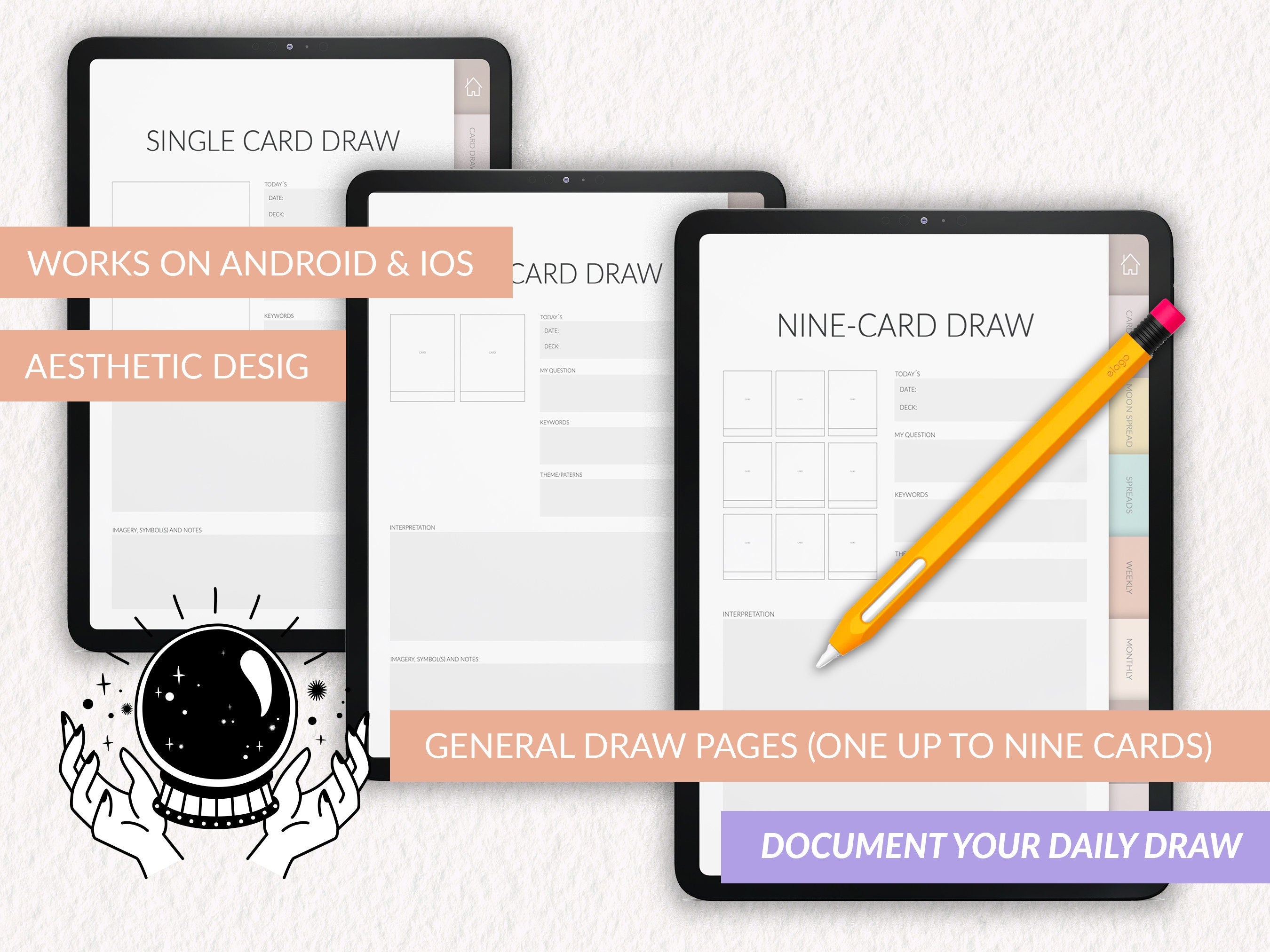 Tarot Journal: Daily Card Reading & Spreads