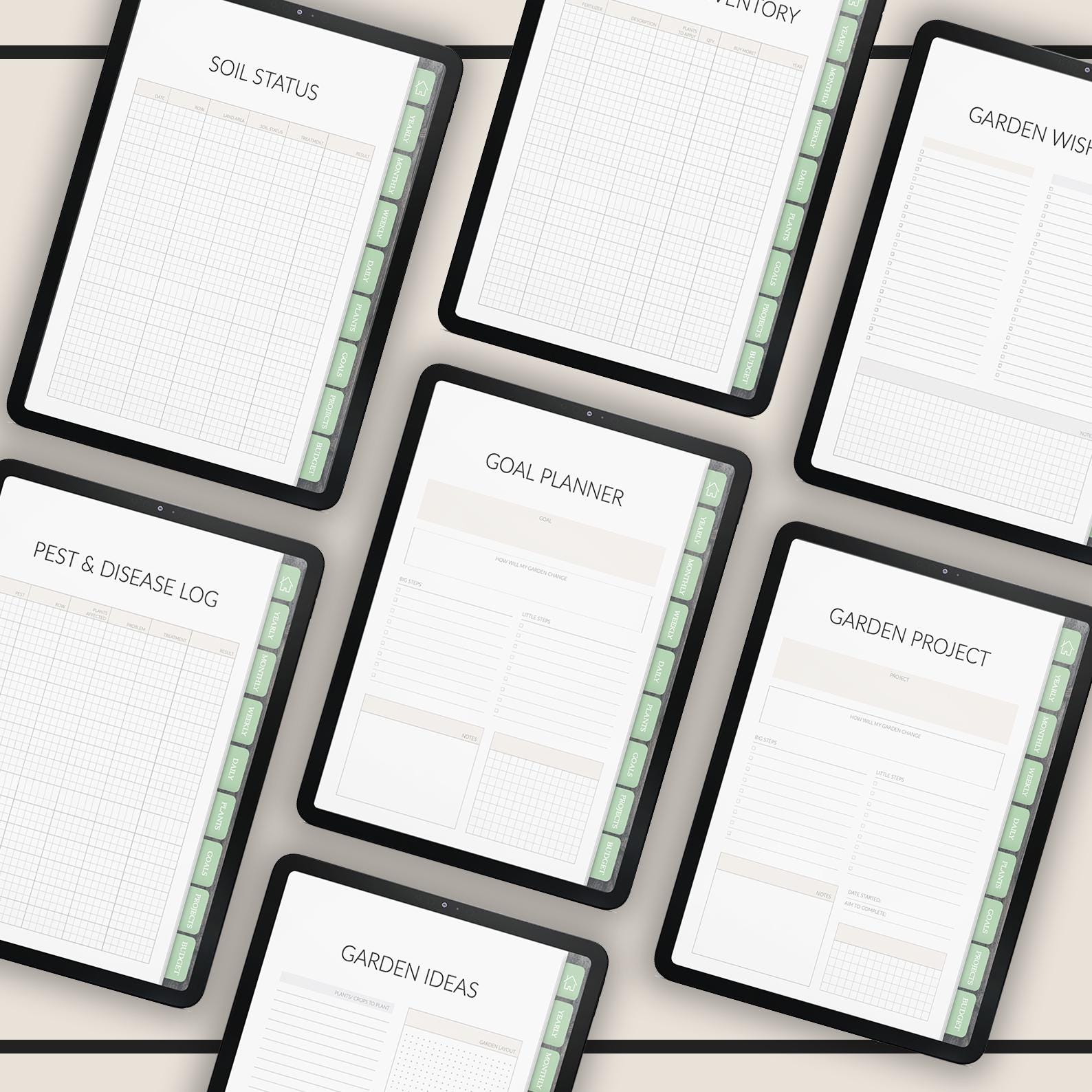 Gardening Planner: 140+ Page with 500+ Stickers (GoodNotes & Notability Compatible)