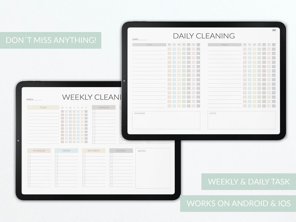 Cleaning Planner: Printable Home Organization Workbook