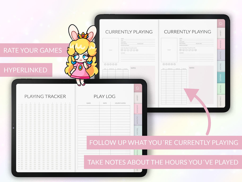 Gaming Journal | Interactive Planner | For GoodNotes, Notability