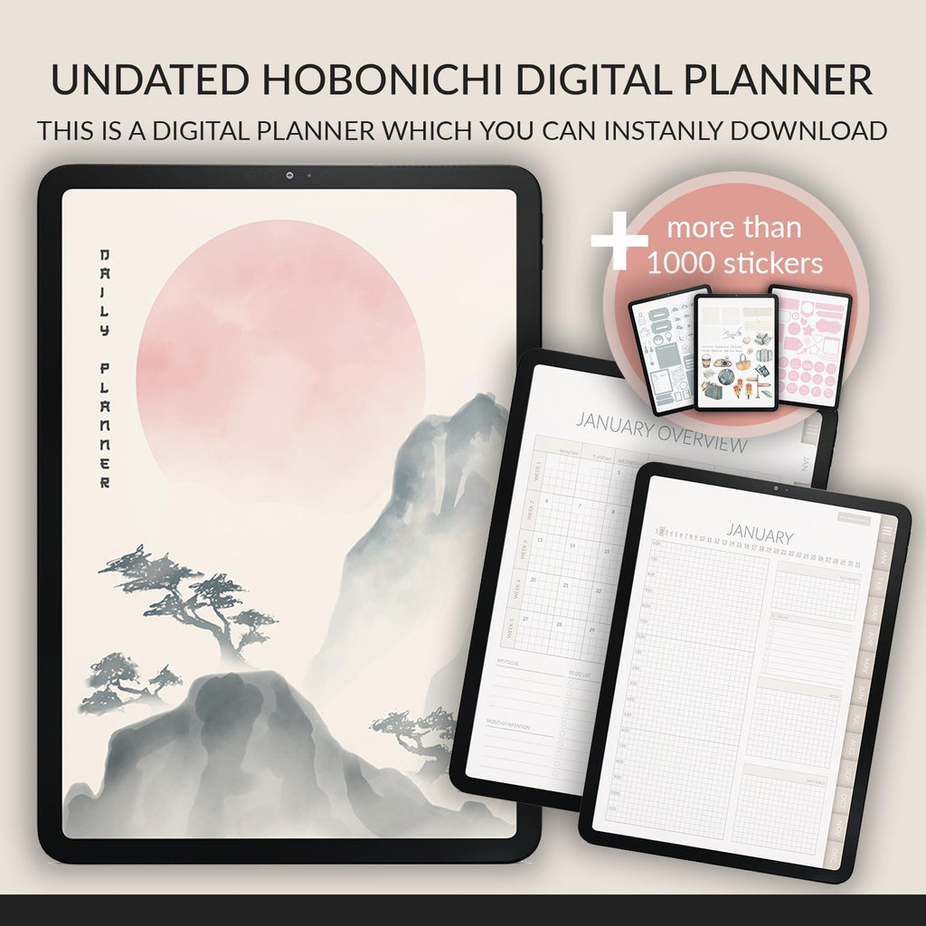 Undated Hobonichi Planner: iPad GoodNotes Compatible