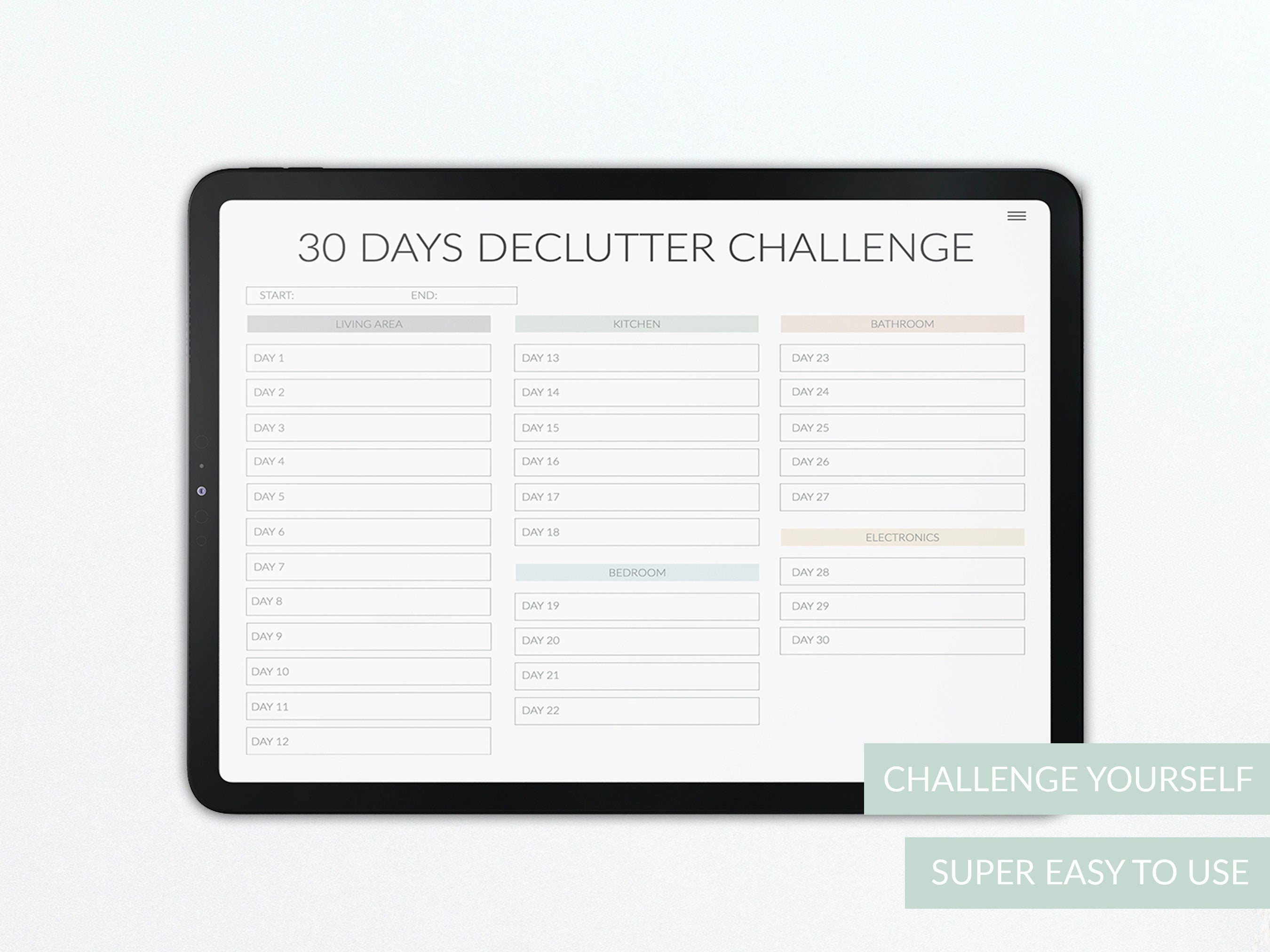 Cleaning Planner: Printable Home Organization Workbook