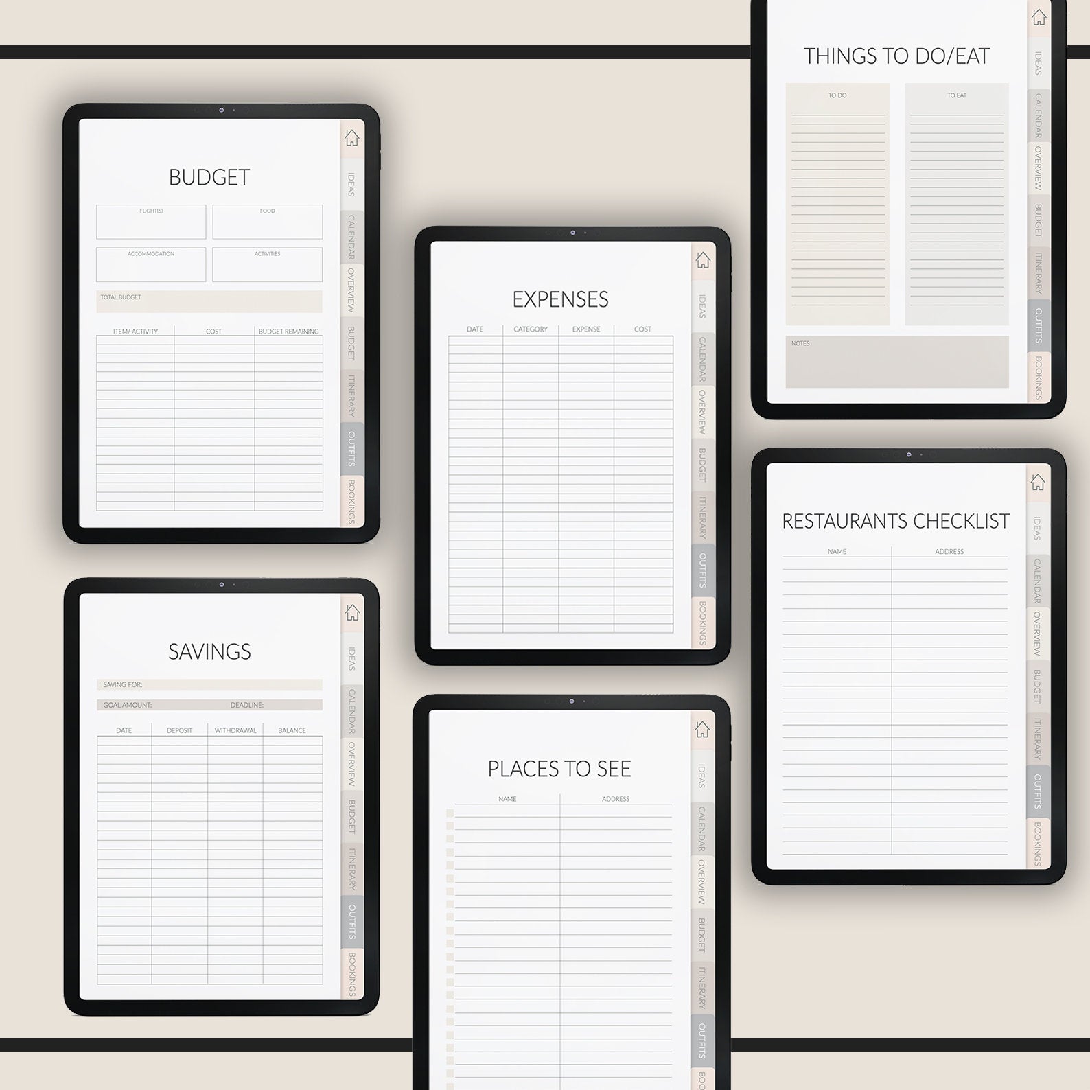 Travel Planner | Itinerary | Budget | +500 Stickers