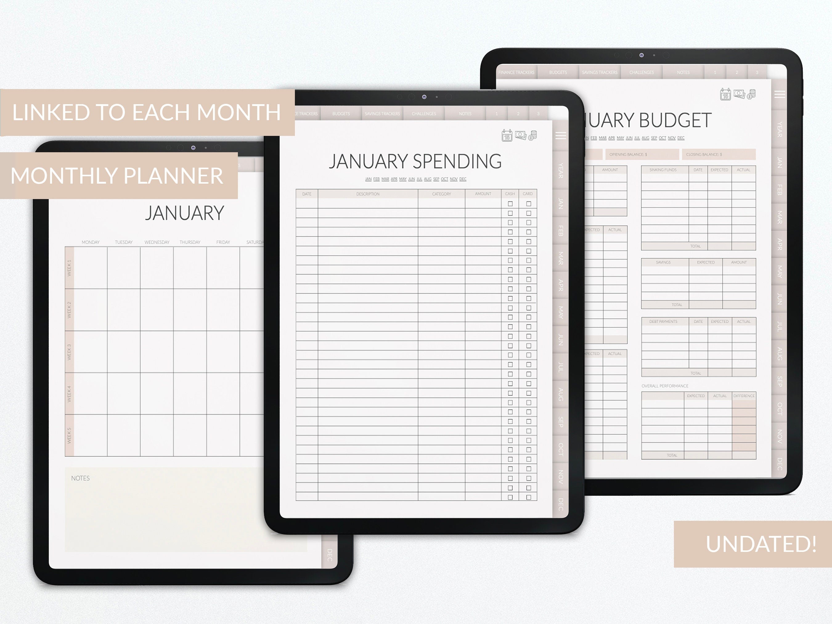 Budget Planner | Undated Finance Tracker | for GoodNotes