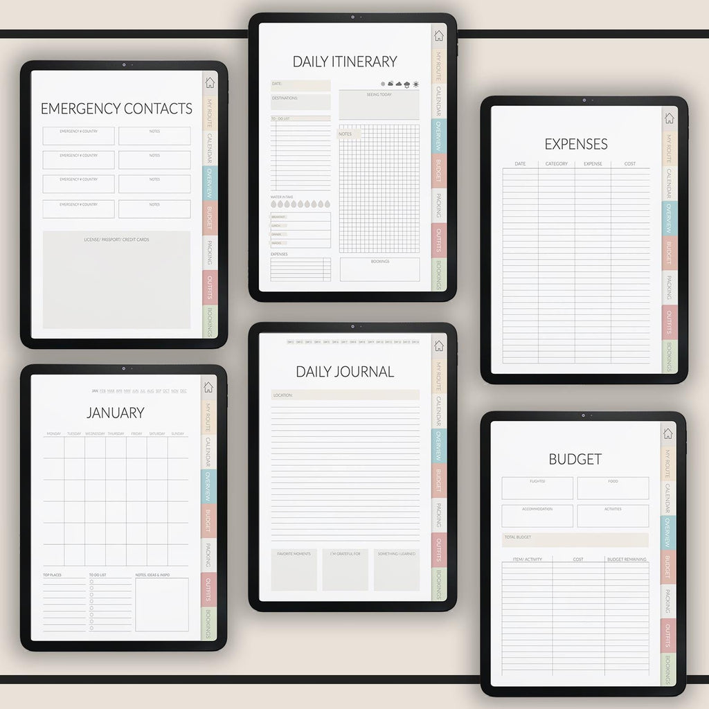 Road Trip Planner | Travel Journal | Trip Planner | Packing List