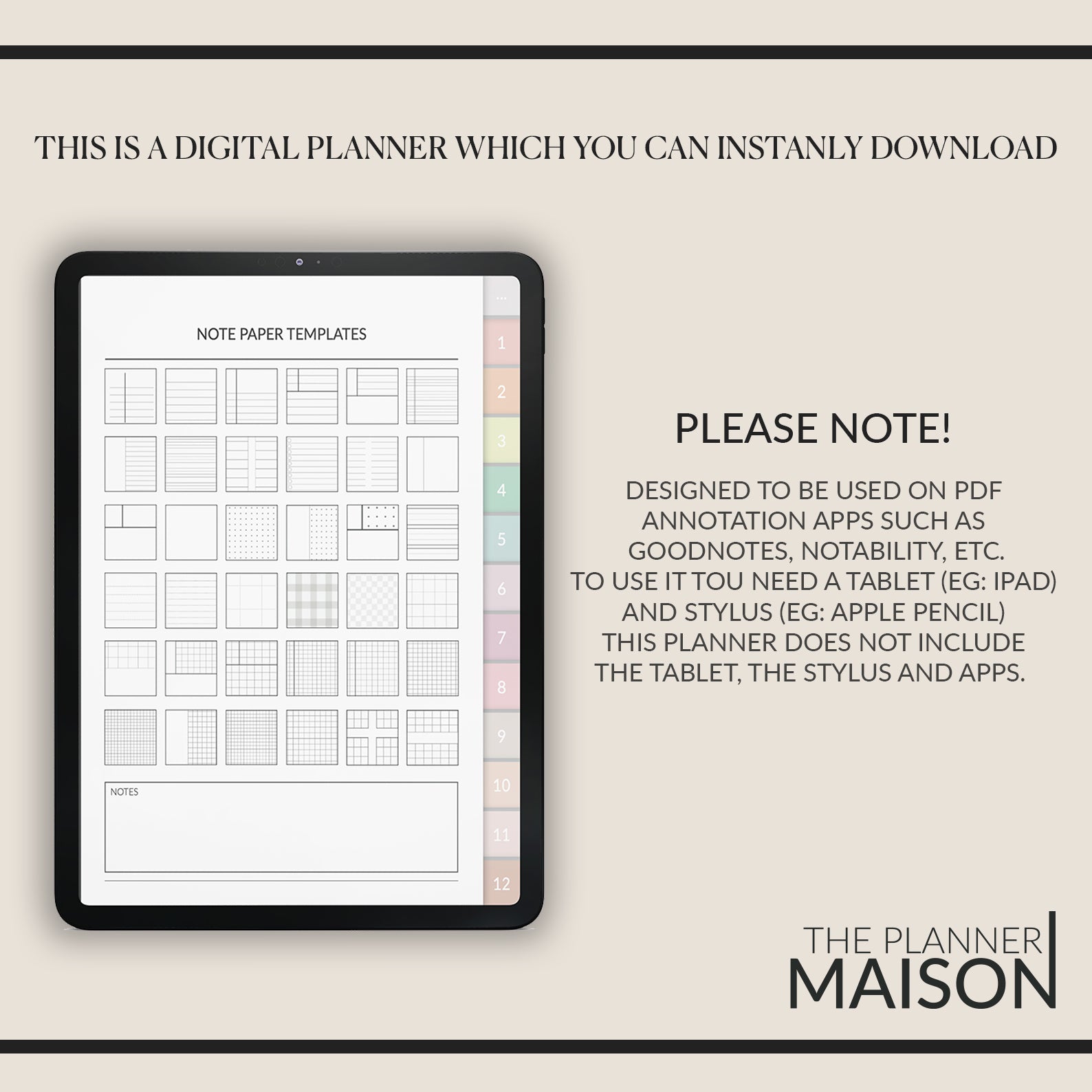 Notebook | Notes & Planner Template | Student Planner