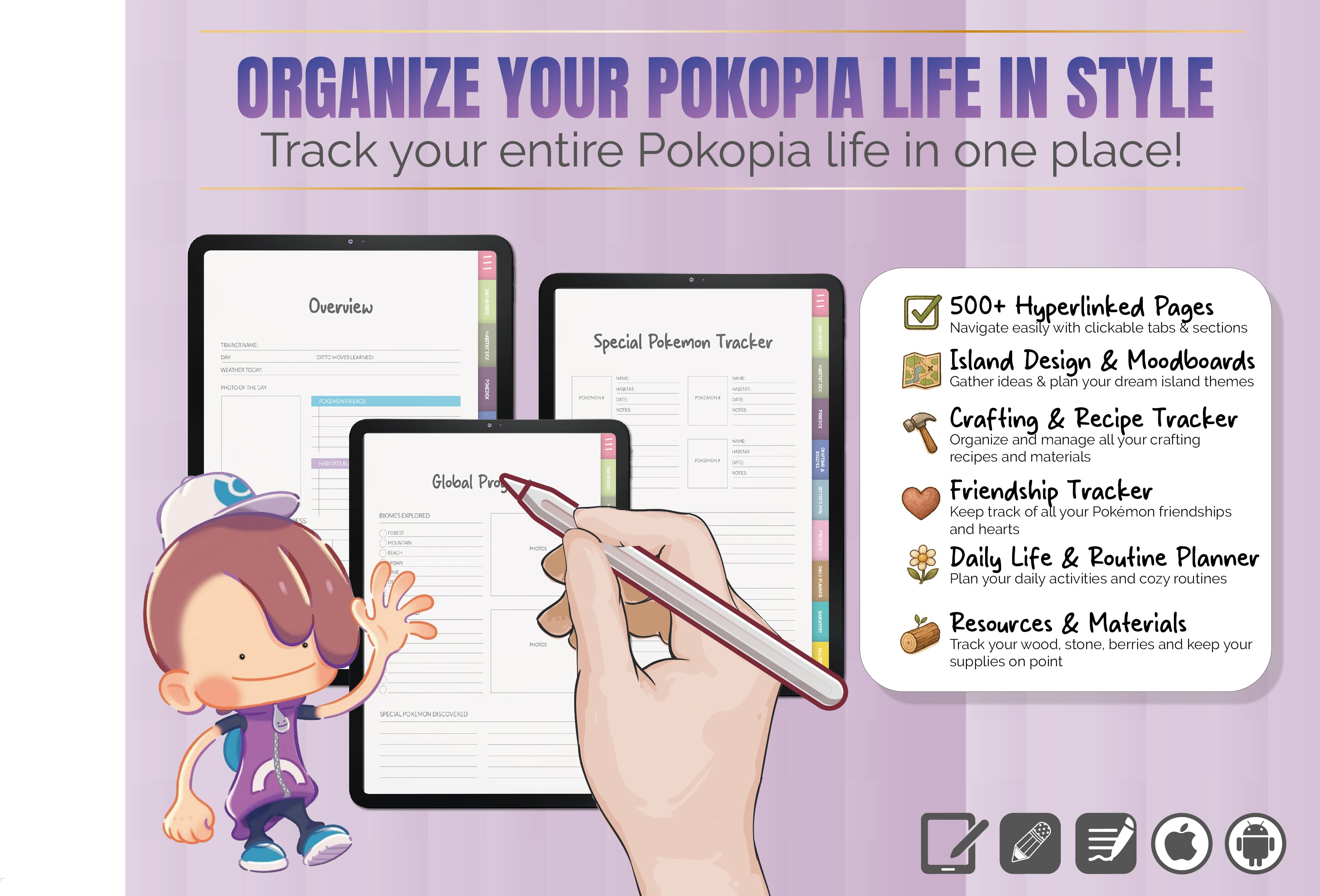 Ultimate Pokémon Pokopia Planner | Kawaii Island Life Organizer